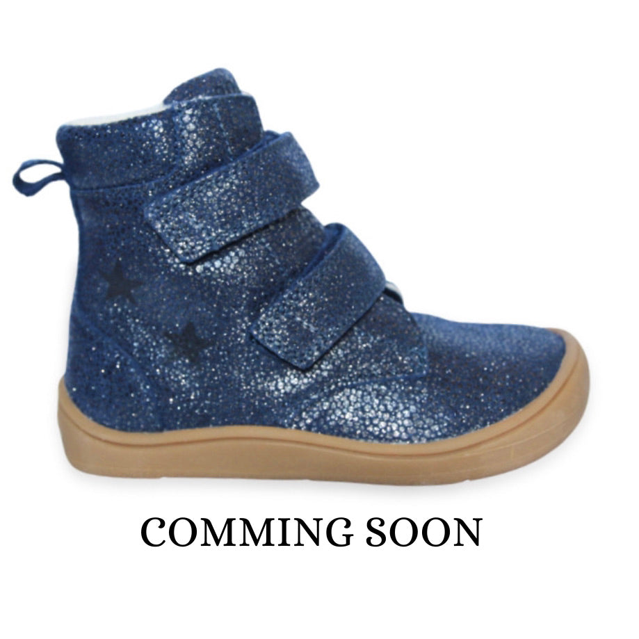 Blue glitter Barefootwinterboot